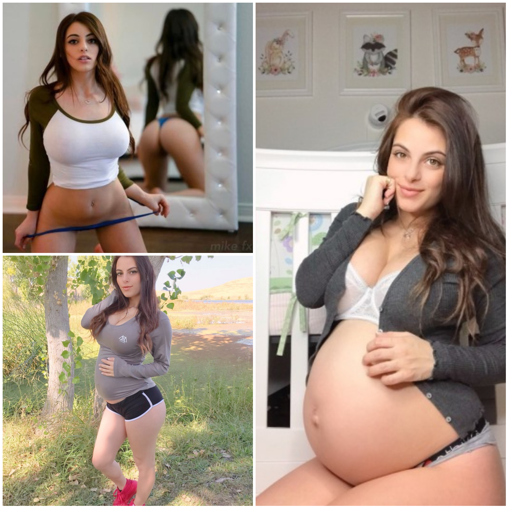 Before - Mid - Full Pregnant Alexa Pearl 😍🤤 Scrolller