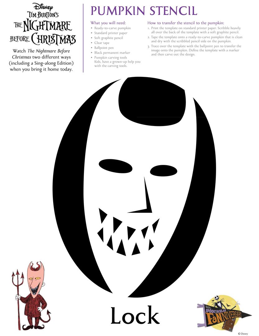 Nightmare Before Christmas Pumpkin Stencils